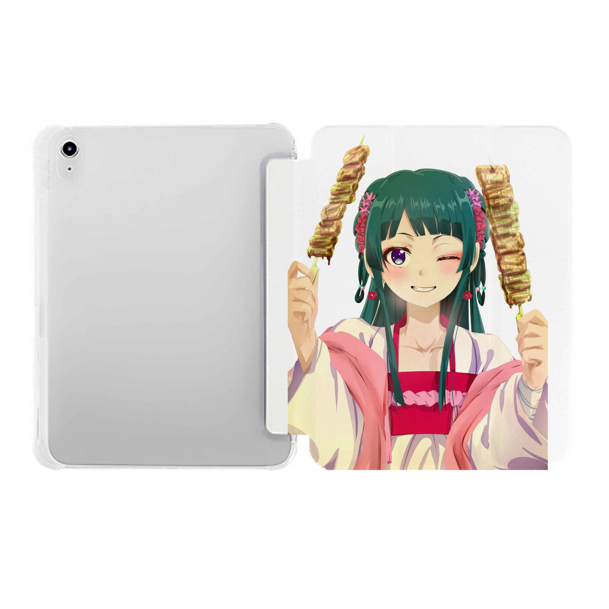（画像用） 薬屋のひとりごと The Apothecary Diaries IPad ケース ペン収納付き 三つ折りスタンド PUレザー×シリコン 対応機種9.5/10.5/10.9インチ
